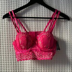 Cacique Seriously Sexy Collection fuchsia bra 34A